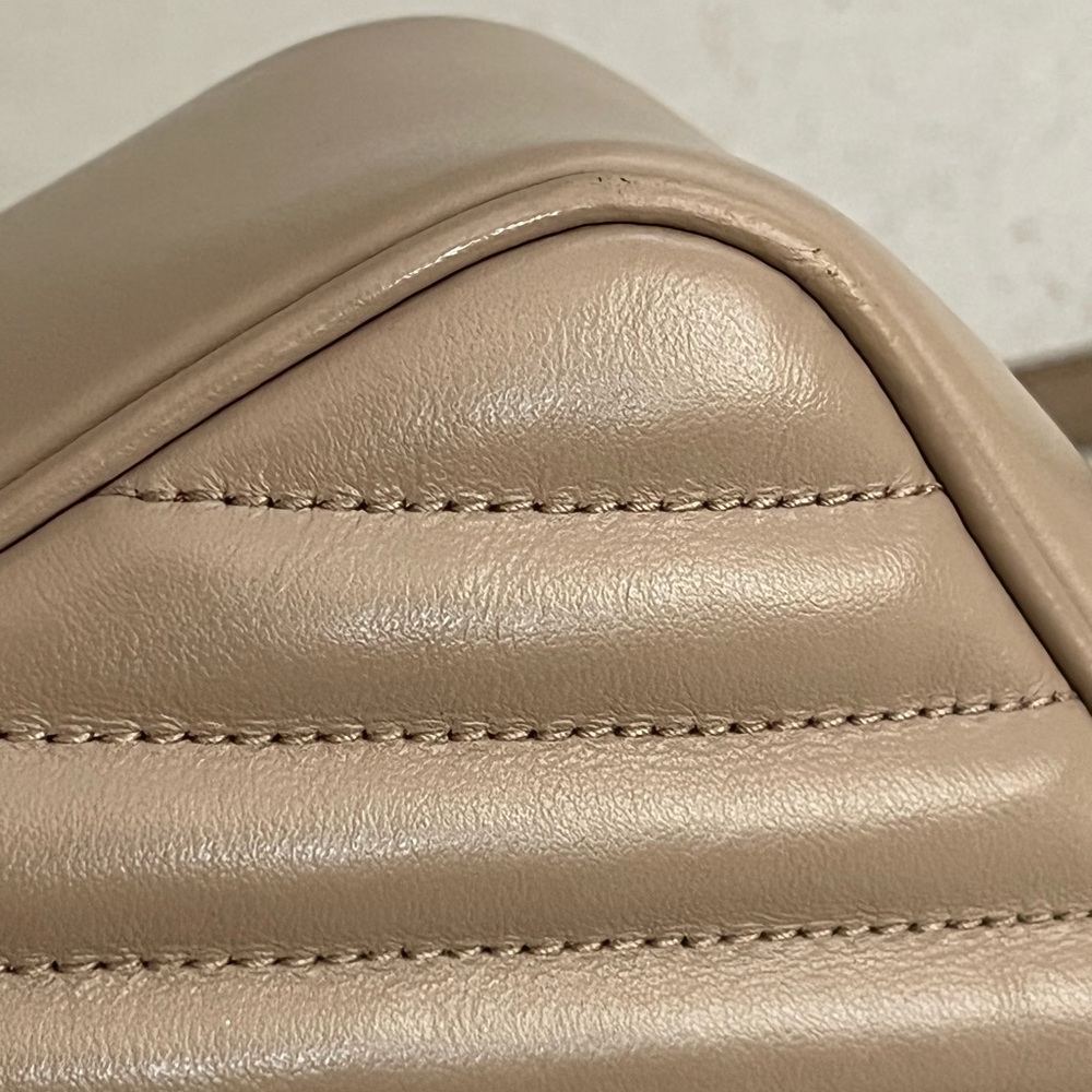 SOLD YSL Saint Laurent Lou Quilted Calfskin Leather Beige Camera Bag - Picture 11 of 12